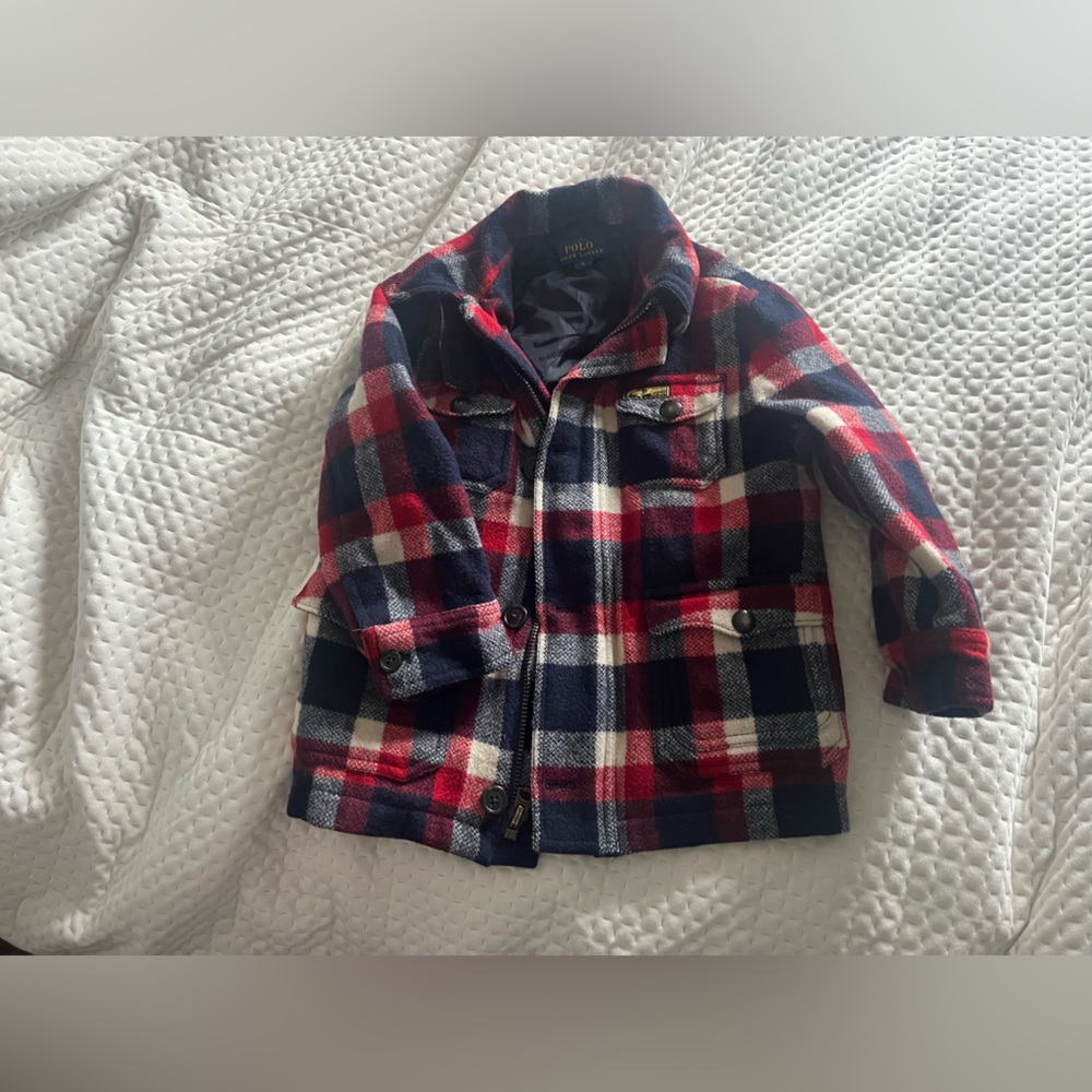 EUC POLO RALPH LAUREN WOOL Kids Plaid Jacket